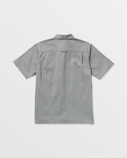 Men's Trade Stone Short Sleeve Shirt Tower Grey - Volcom