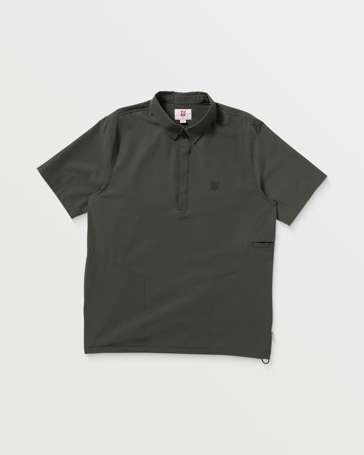 Volcom Japan Men's Sense Popover Short Sleeve Shirt Stealth - Volcom