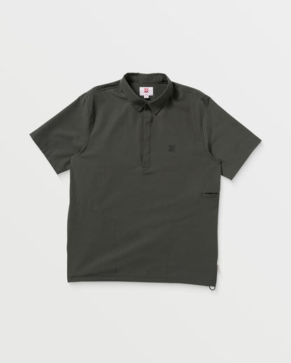 Volcom Japan Men's Sense Popover Short Sleeve Shirt Stealth - Volcom