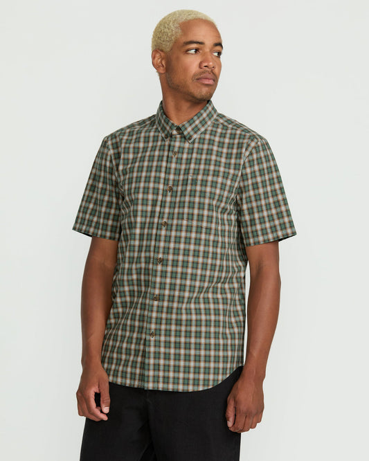 Men's Morphew Short Sleeve Shirt Light Olive - Volcom