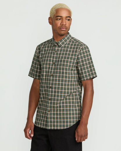 Men's Morphew Short Sleeve Shirt Light Olive - Volcom
