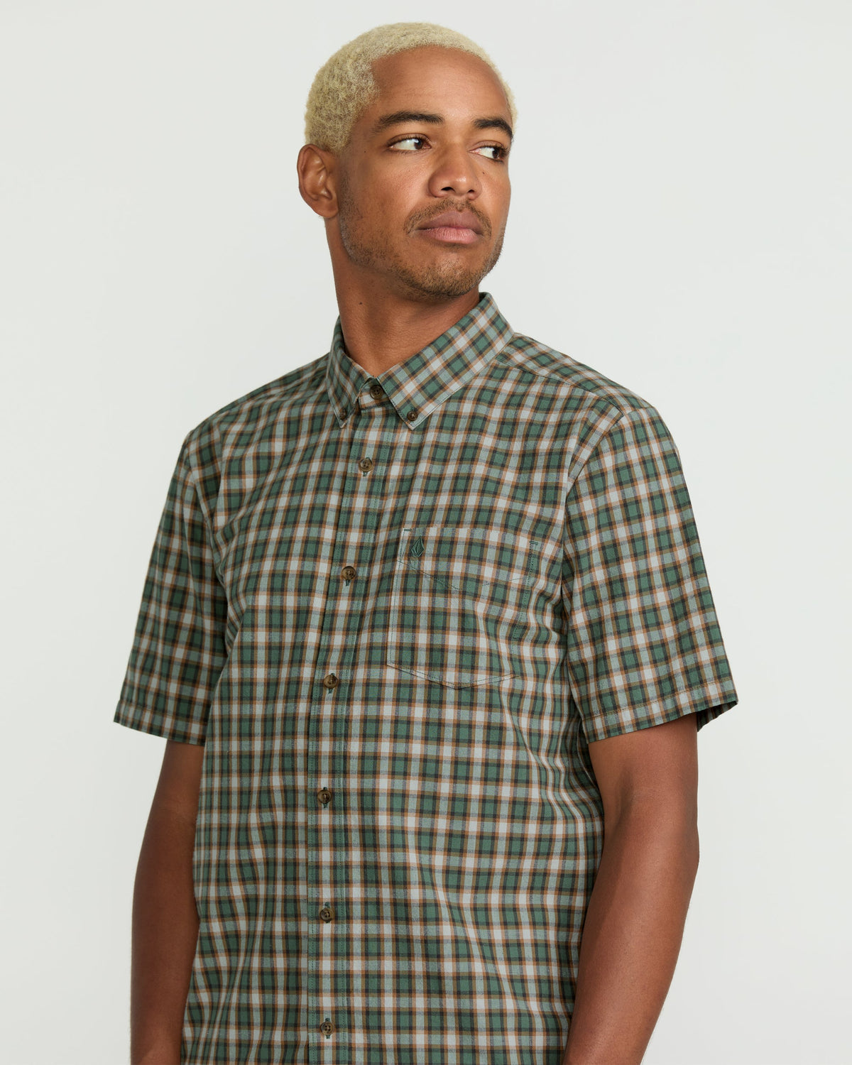 Men's Morphew Short Sleeve Shirt Light Olive - Volcom