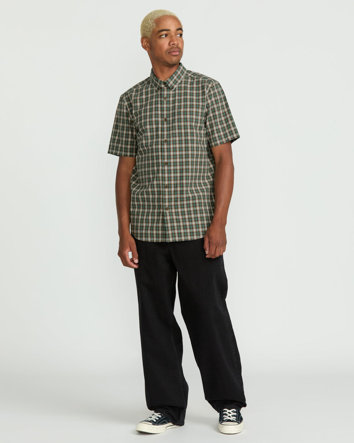 Men's Morphew Short Sleeve Shirt Light Olive - Volcom