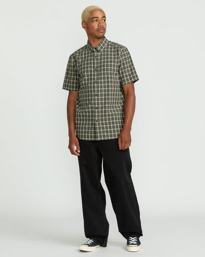 Men's Morphew Short Sleeve Shirt Light Olive - Volcom