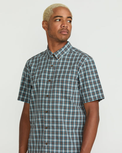 Men's Morphew Short Sleeve Shirt Used Blue - Volcom