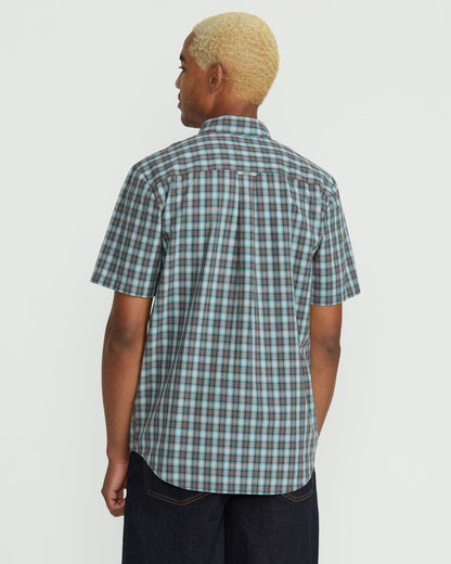 Men's Morphew Short Sleeve Shirt Used Blue - Volcom