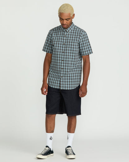Men's Morphew Short Sleeve Shirt Used Blue - Volcom