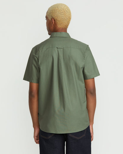 Men's Veeco Oxford Short Sleeve Shirt Light Olive - Volcom