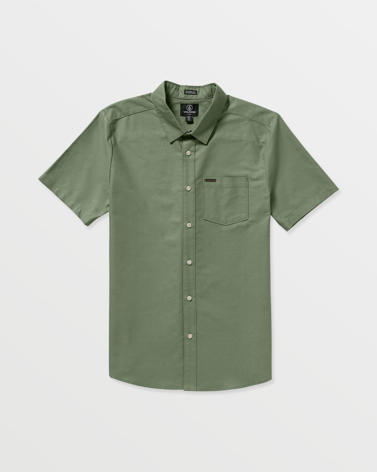 Men's Veeco Oxford Short Sleeve Shirt Light Olive - Volcom