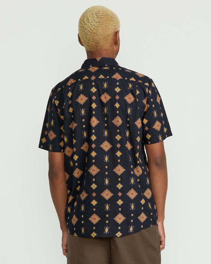Men's Desert Dobby Short Sleeve Shirt Black - Volcom