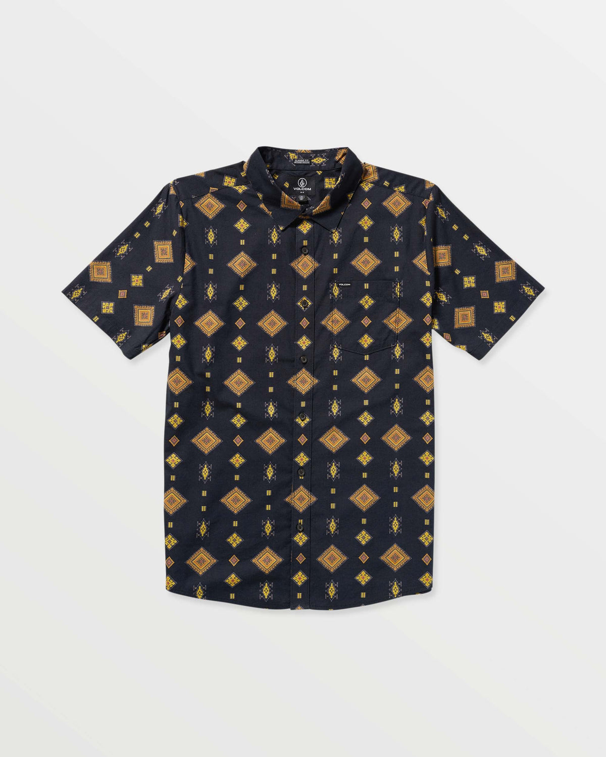 Men's Desert Dobby Short Sleeve Shirt Black - Volcom