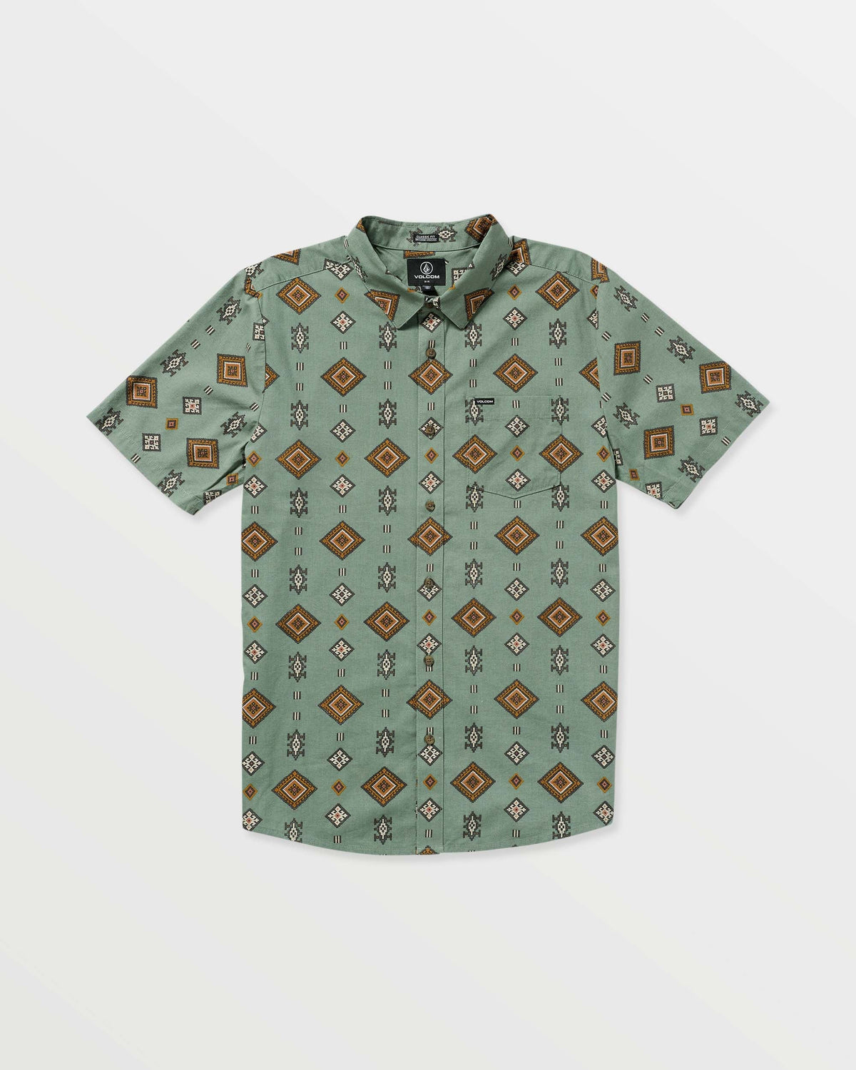 Men's Desert Dobby Short Sleeve Shirt Light Olive - Volcom