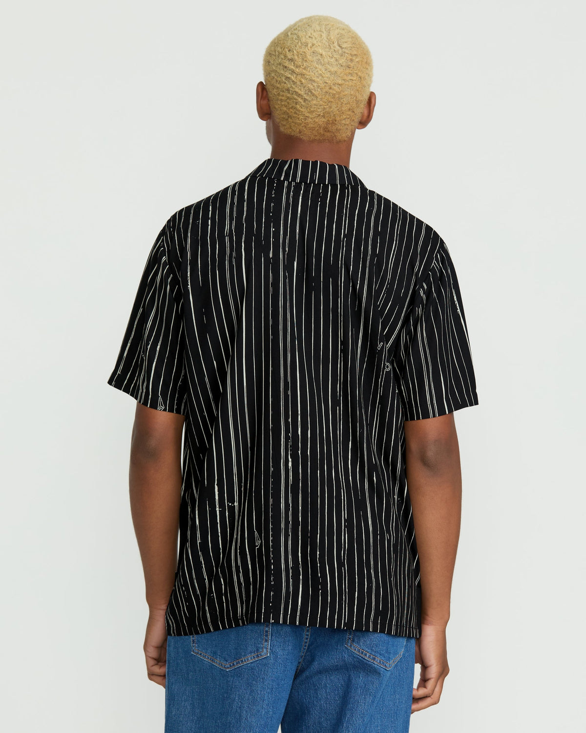 Men's Mistostone Short Sleeve Shirt Black/White - Volcom