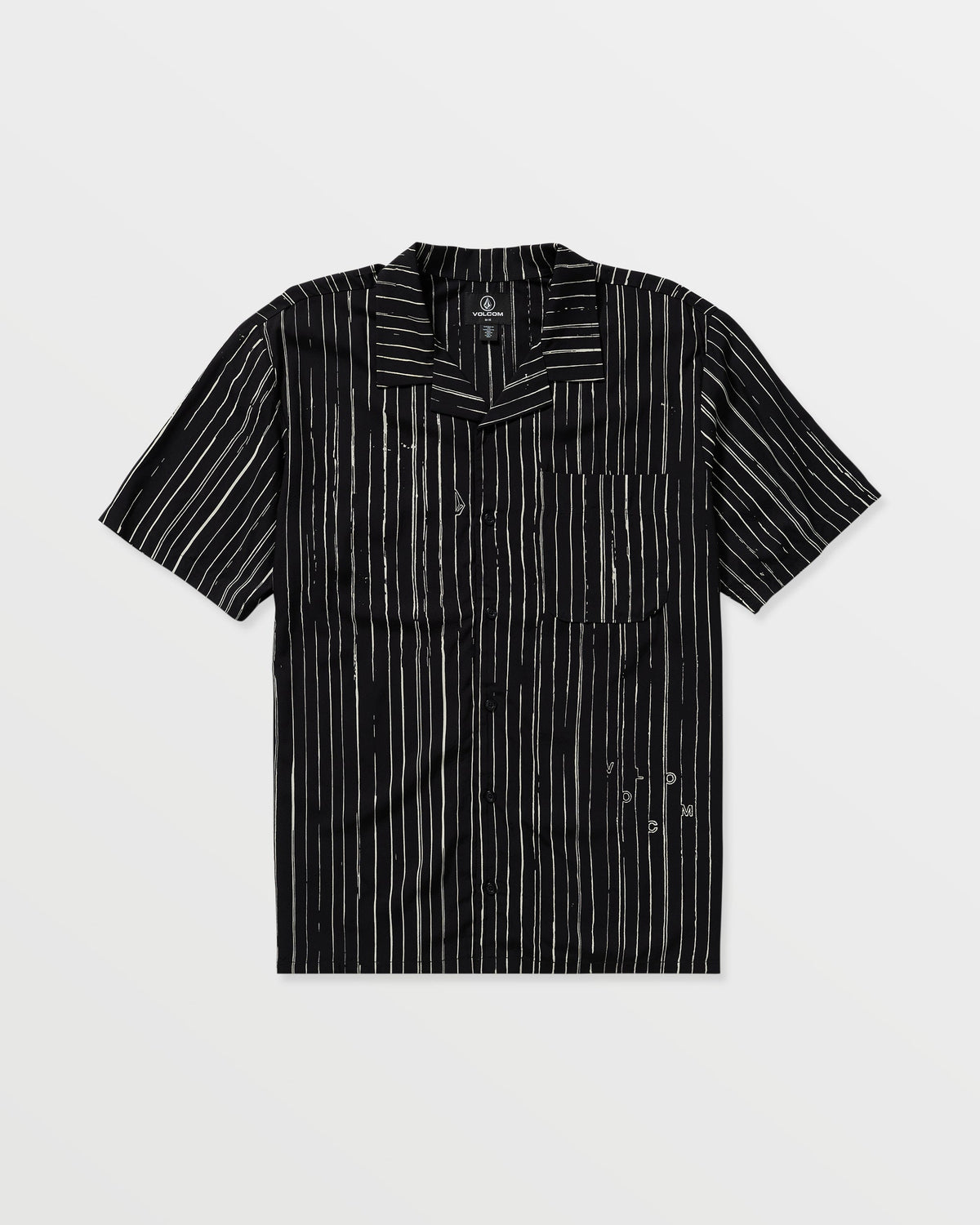 Men's Mistostone Short Sleeve Shirt Black/White - Volcom