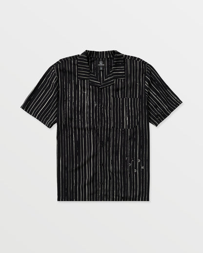 Men's Mistostone Short Sleeve Shirt Black/White - Volcom