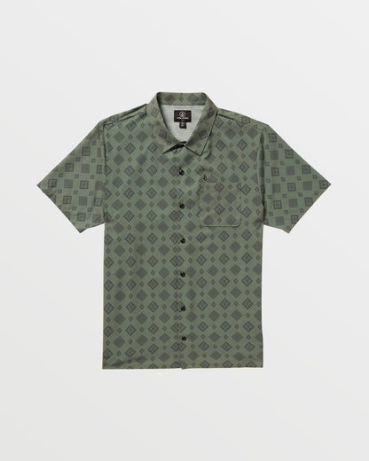 Men's Ridgestone Short Sleeve Shirt Light Olive - Volcom
