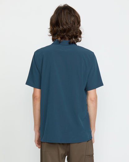 Men's Ridgestone Short Sleeve Shirt Deep Blue - Volcom