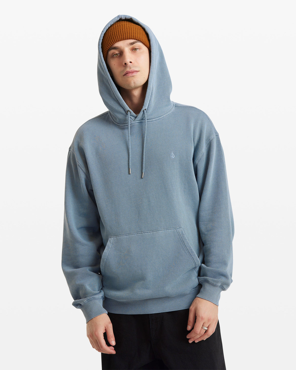 Men's Single Stone Pw Pullover Blue Wash - Volcom