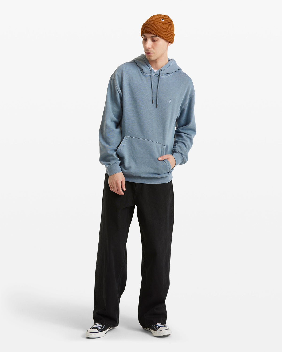 Men's Single Stone Pw Pullover Blue Wash - Volcom
