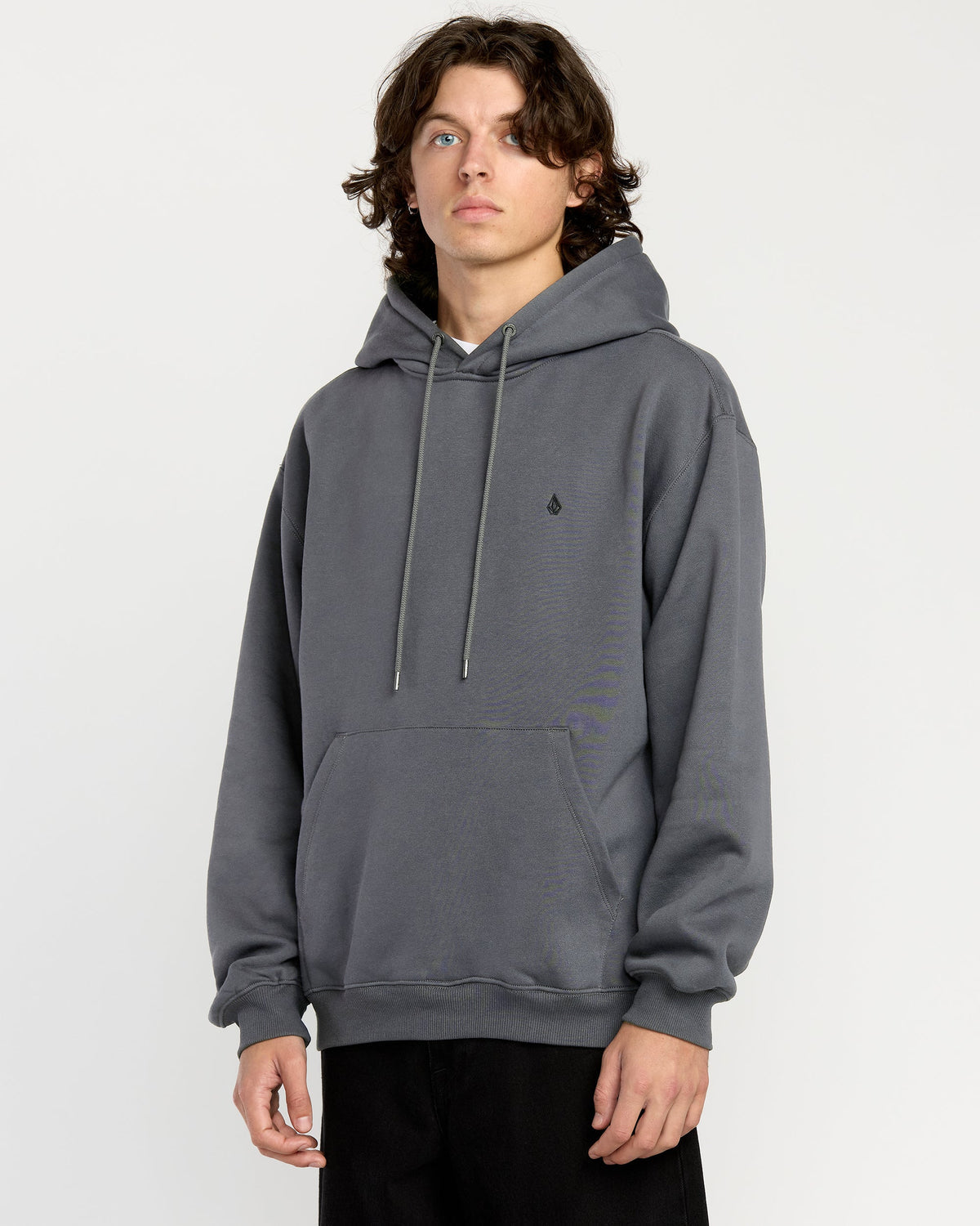 Men's Single Stone Pw Pullover Asphalt Black - Volcom