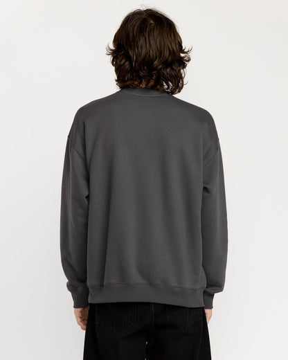 Men's Single Stone Pw Crew Asphalt Black - Volcom