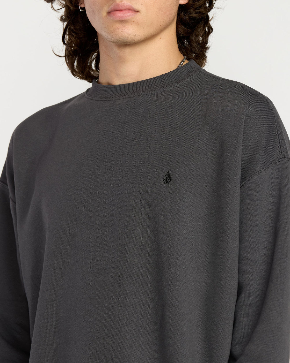 Men's Single Stone Pw Crew Asphalt Black - Volcom