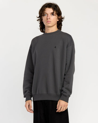 Men's Single Stone Pw Crew Asphalt Black - Volcom