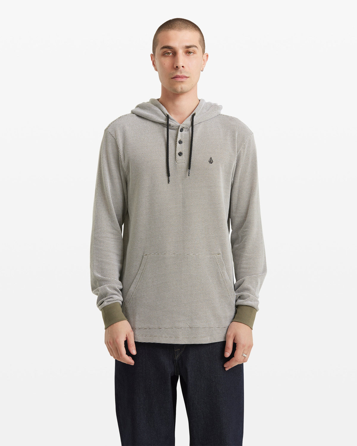 Men's Murph Thermal Long Sleeve Sweatshirt Dark Olive - Volcom