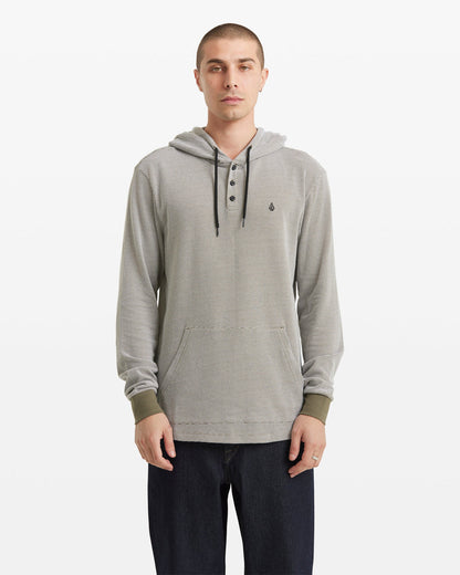 Men's Murph Thermal Long Sleeve Sweatshirt Dark Olive - Volcom