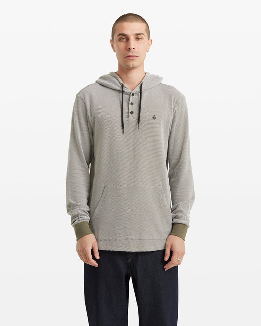 Men's Murph Thermal Long Sleeve Sweatshirt Dark Olive - Volcom