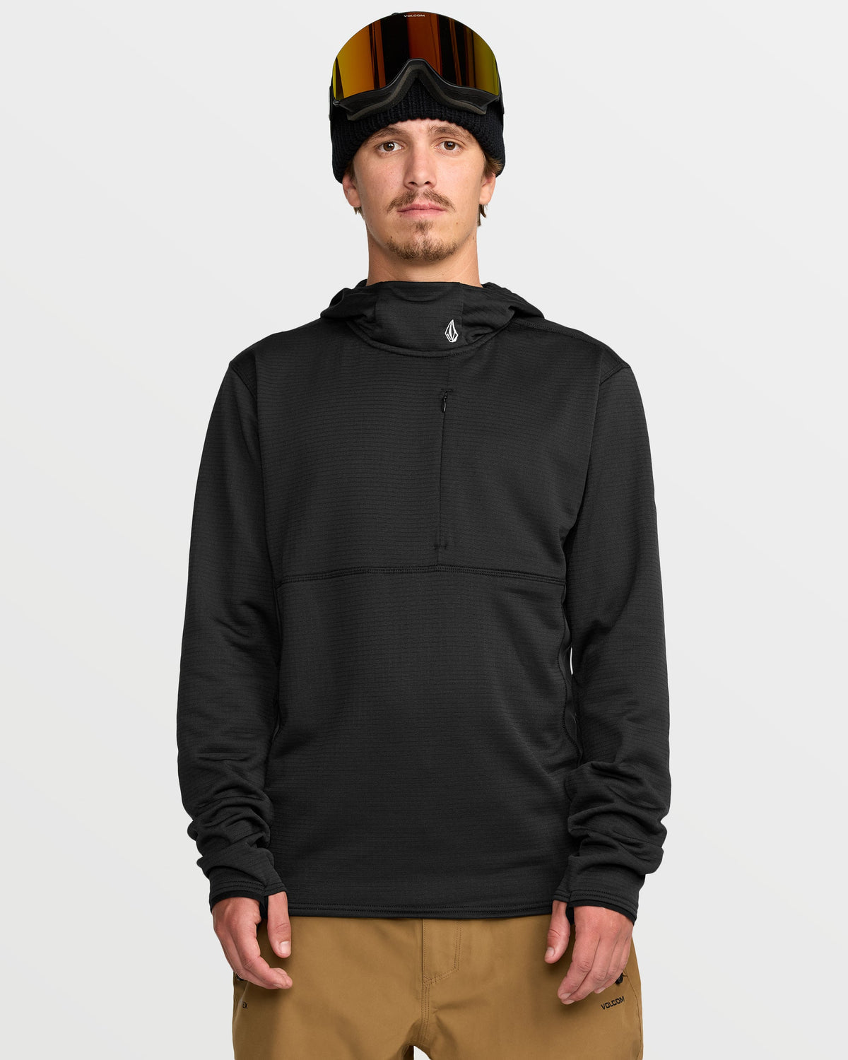 Men's Gridlock Hooded Fleece Pullover Black - Volcom