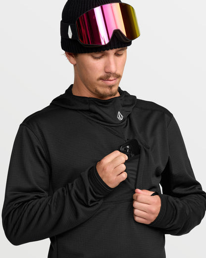 Men's Gridlock Hooded Fleece Pullover Black - Volcom