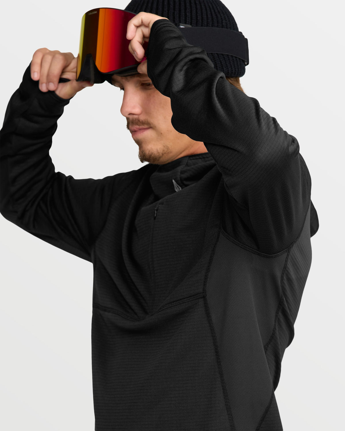 Men's Gridlock Hooded Fleece Pullover Black - Volcom