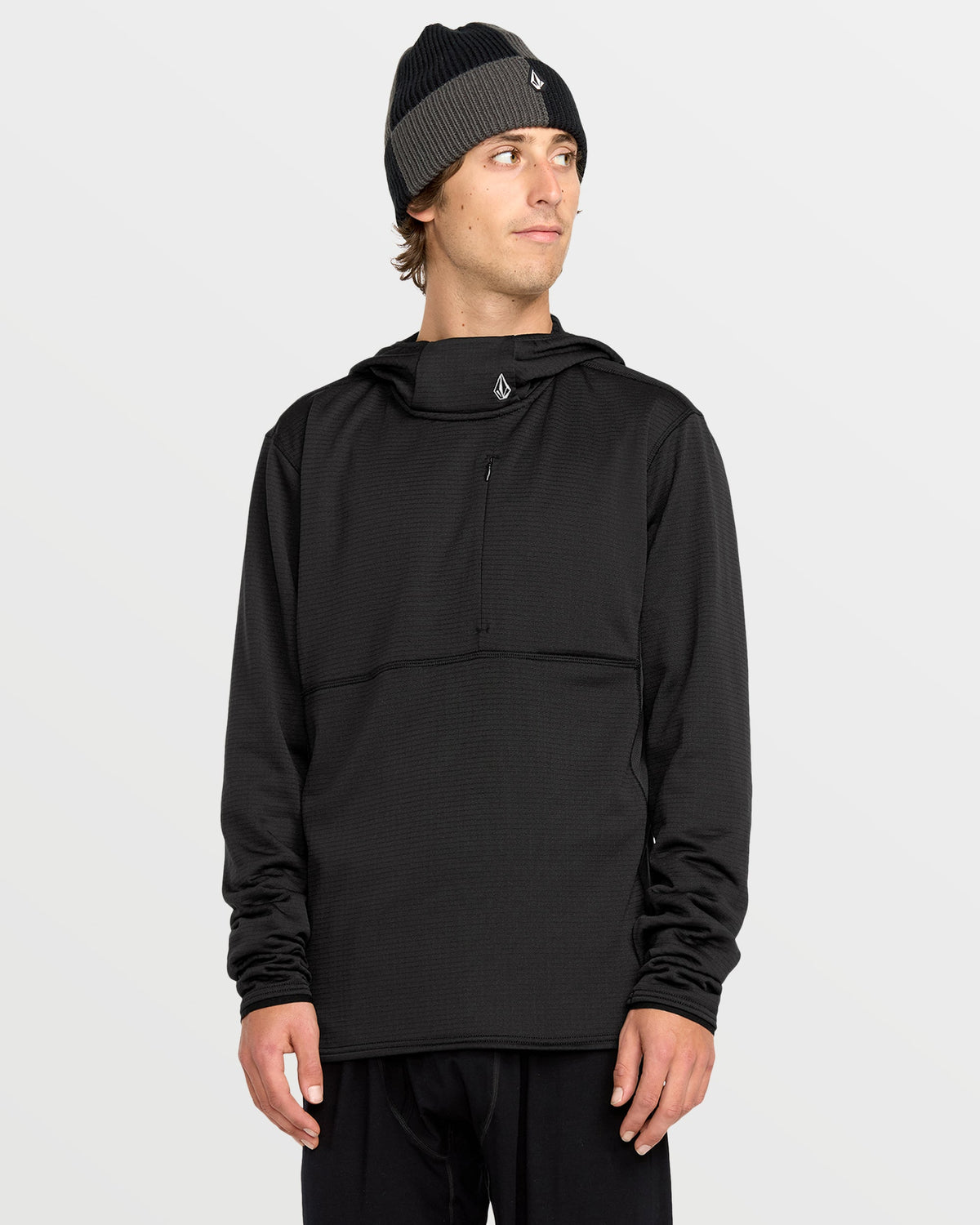 Men's Gridlock Hooded Fleece Pullover Black - Volcom