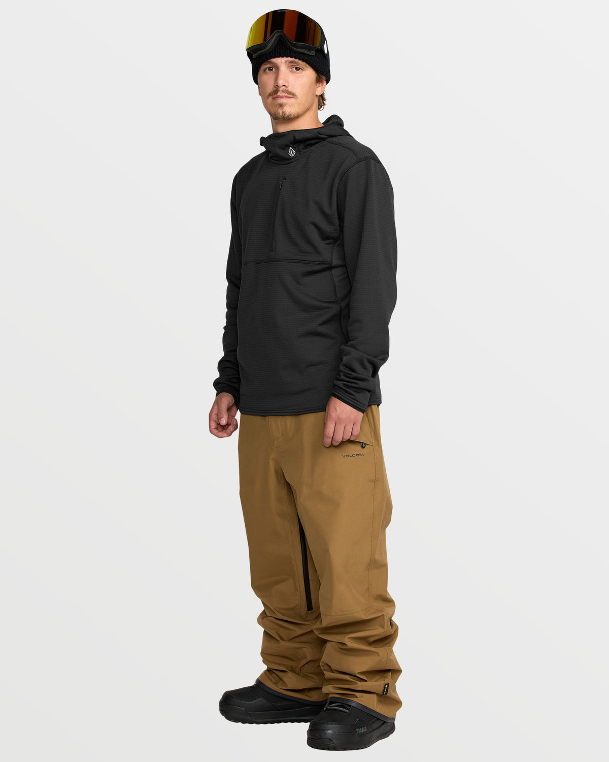 Men's Gridlock Hooded Fleece Pullover Black - Volcom