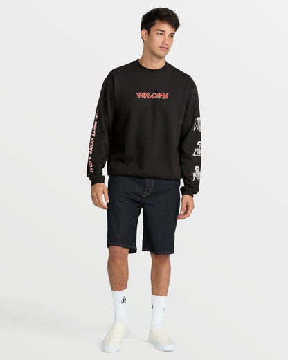 Men's Never Ends Crew Sweatshirt Stealth - Volcom