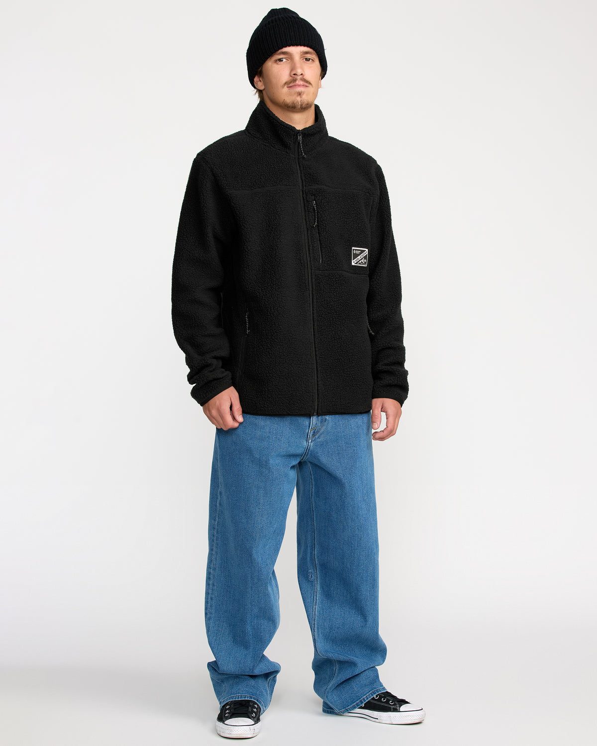 Men's Nelson Sherpa Full Zip Black - Volcom