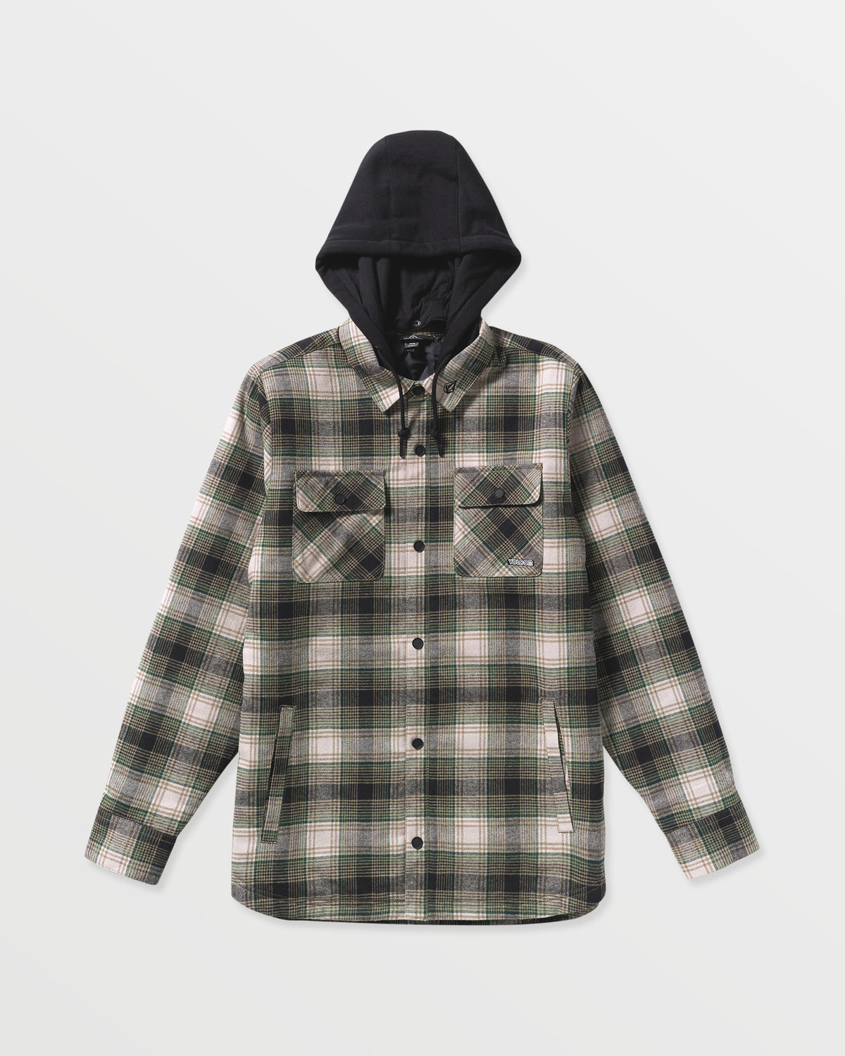 Men's Kenson Insulated Flannel Black Green - Volcom