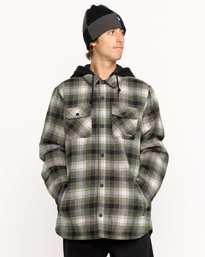 Men's Kenson Insulated Flannel Black Green - Volcom