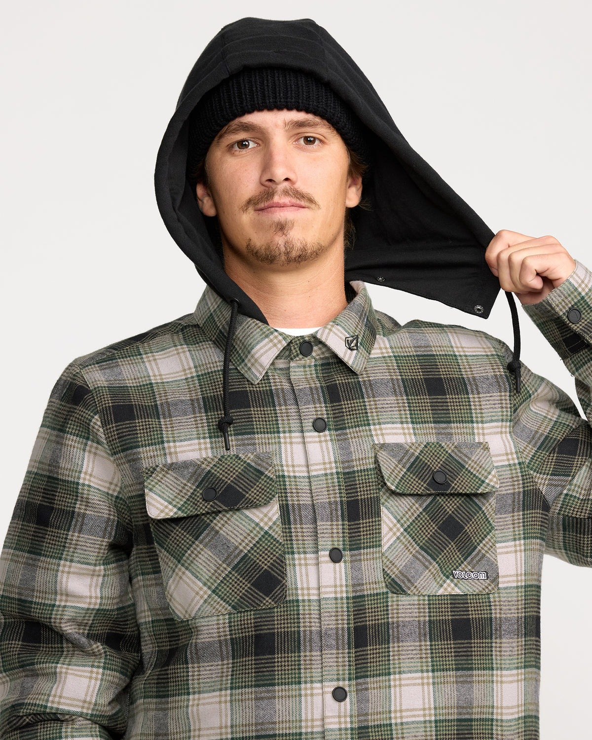 Men's Kenson Insulated Flannel Black Green - Volcom