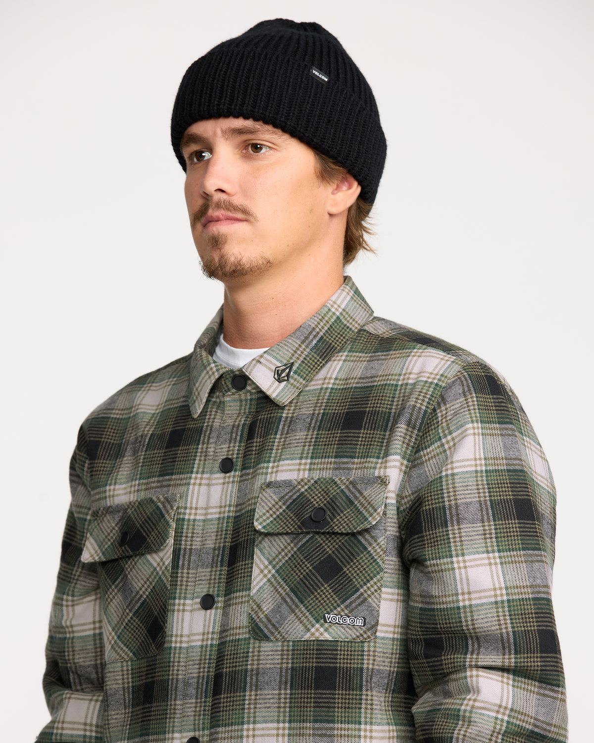 Men's Kenson Insulated Flannel Black Green - Volcom
