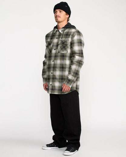 Men's Kenson Insulated Flannel Black Green - Volcom
