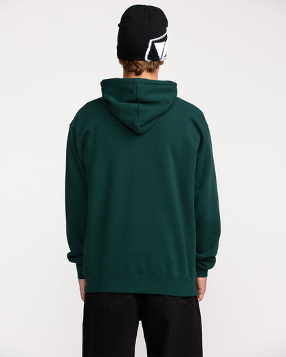 Men's Essential Hoodie Black Green - Volcom