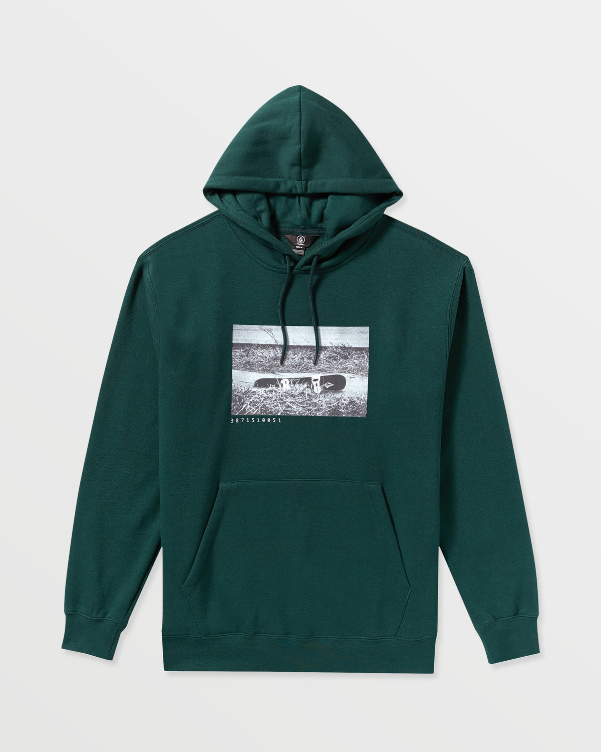 Men's Essential Hoodie Black Green - Volcom