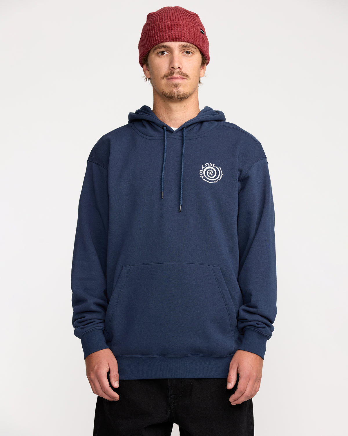 Men's Essential Hoodie Deep Blue - Volcom