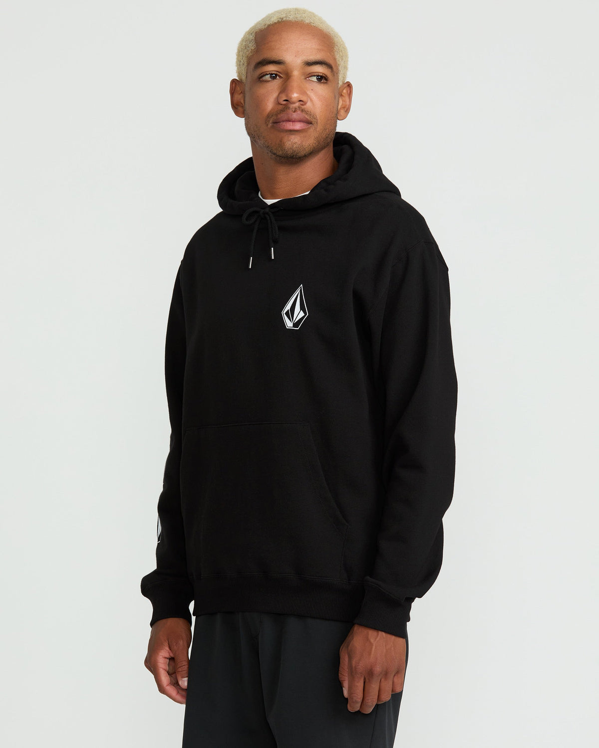 Men's Iconic Stone Hoodie Black - Volcom