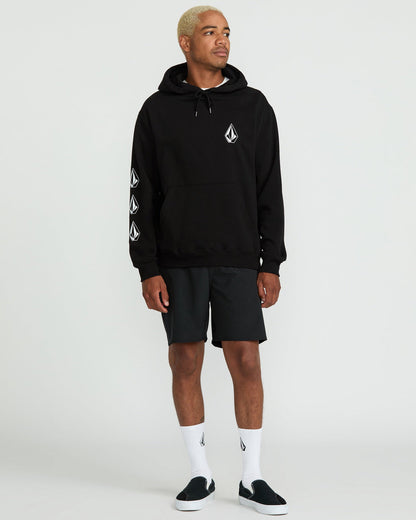 Men's Iconic Stone Hoodie Black - Volcom