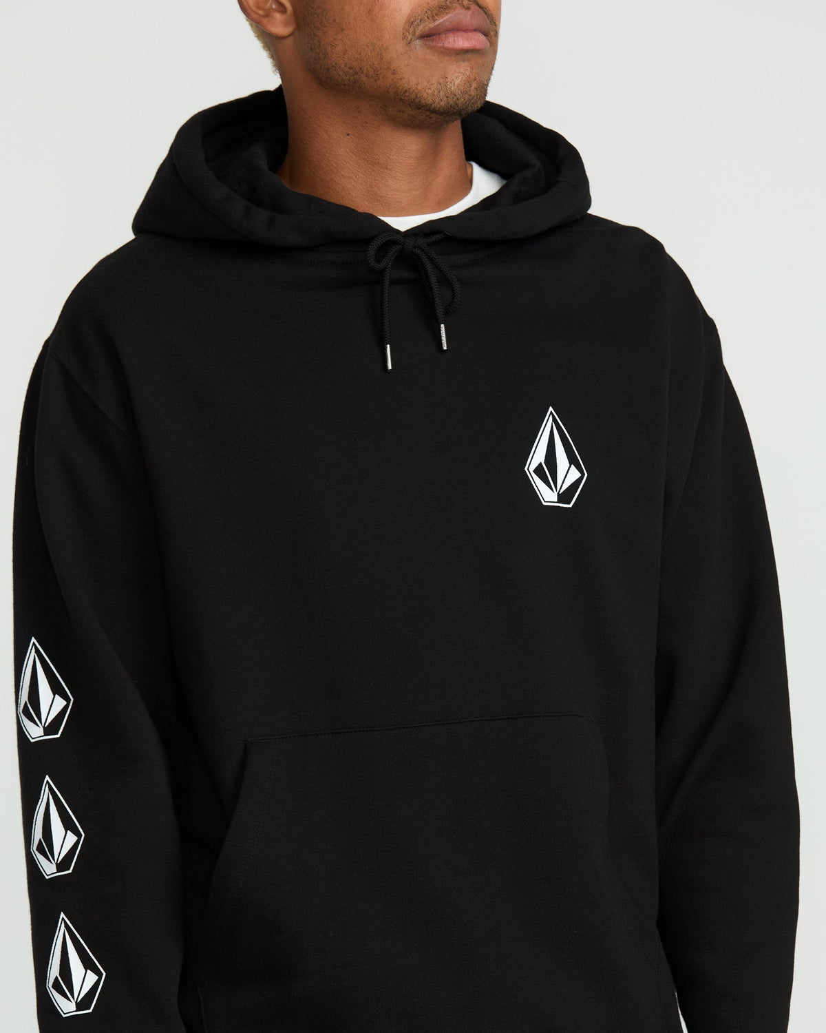 Men's Iconic Stone Hoodie Black - Volcom