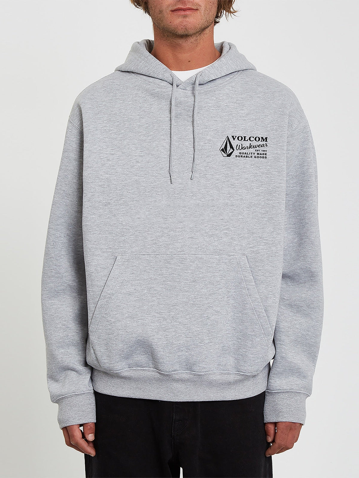 Men's Volcom Workwear Pullover Hoodie Heather Grey - Volcom
