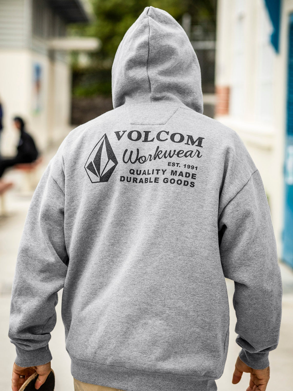 Men's Volcom Workwear Pullover Hoodie Heather Grey - Volcom
